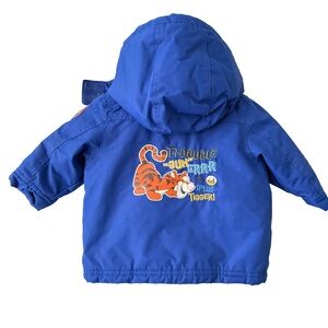 Disney Y2K Blue Winter Jacket with Tigger Design